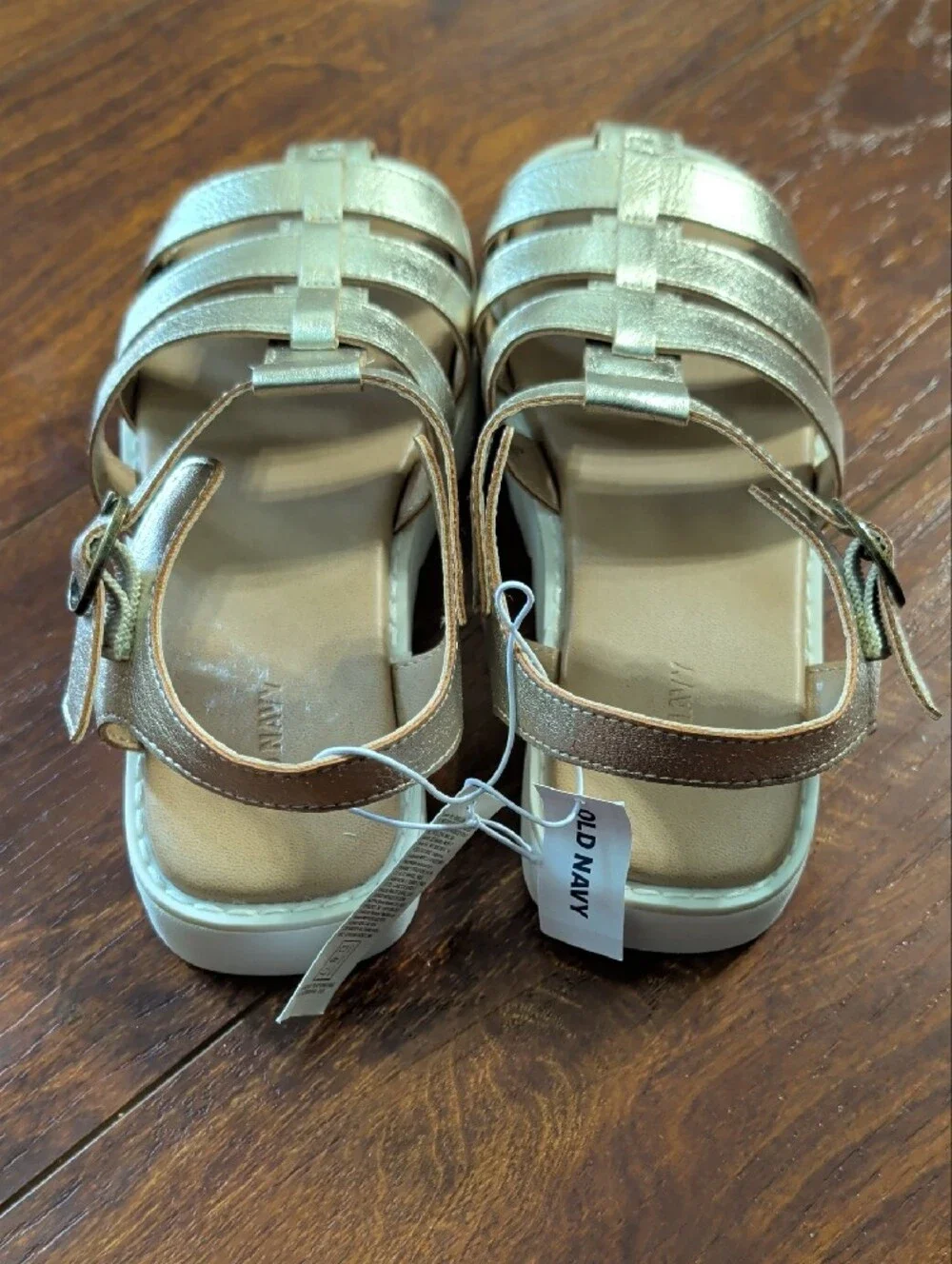Kids Metallic Gold Gladiator Sandals